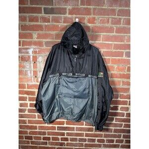 Vintage Y2k Senate Brand Skate Windbreaker 1/4 Zip Pullover Jacket Adult Size XL